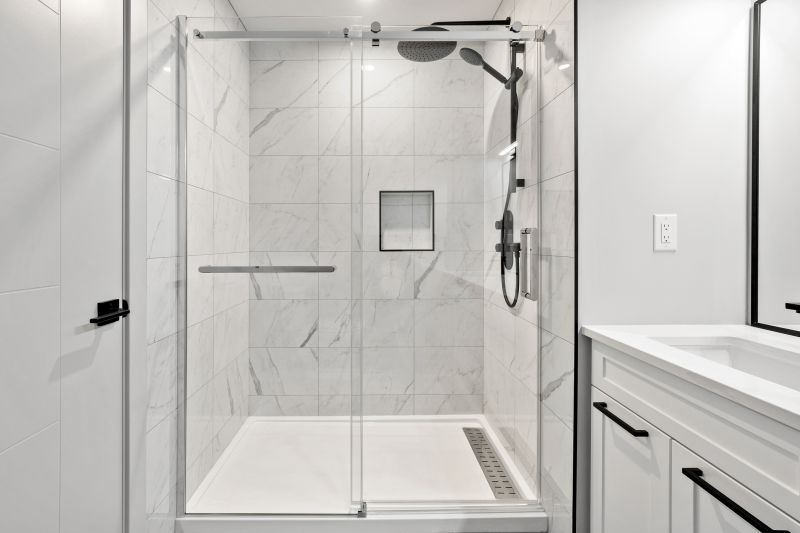 Modern Shower with Glass Doors