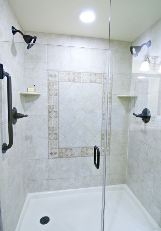 Elegant Shower with Tile Accents